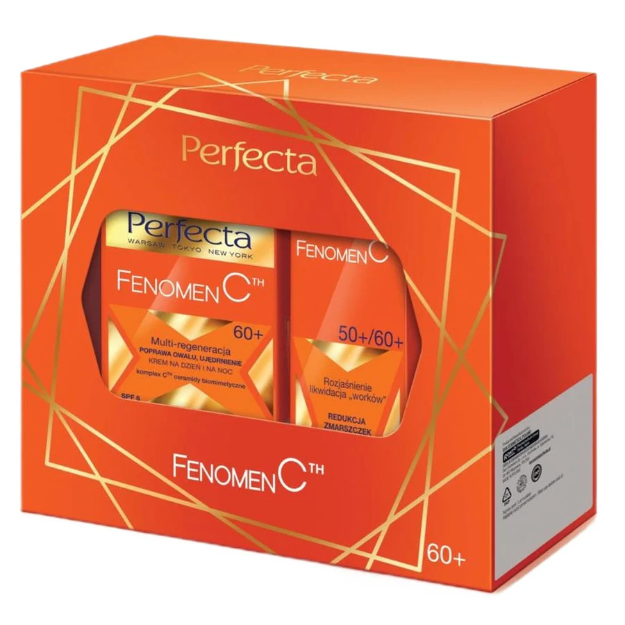 Fenomen C 60+ zestaw krem na dzień i na noc 50ml + krem pod oczy i na powieki 15ml