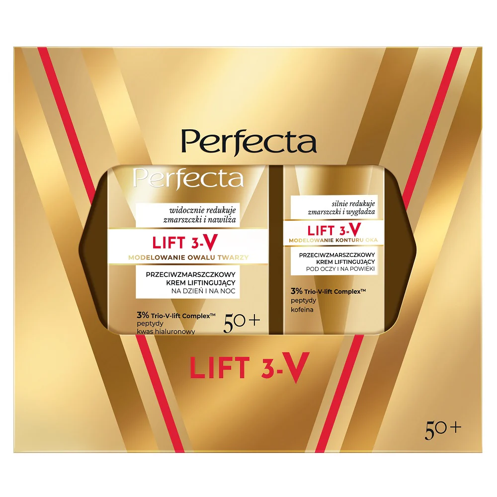 Lift 3-V zestaw przeciwzmarszczkowy krem liftingujący 50+ 50ml + przeciwzmarszczkowy krem liftingujący pod oczy i na powieki 15ml - Image 3