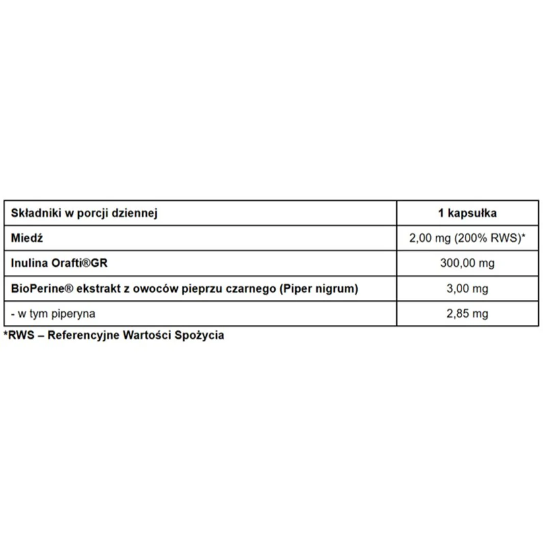 Miedź Organiczna glukonian miedzi suplement diety 60 kapsułek - Image 3
