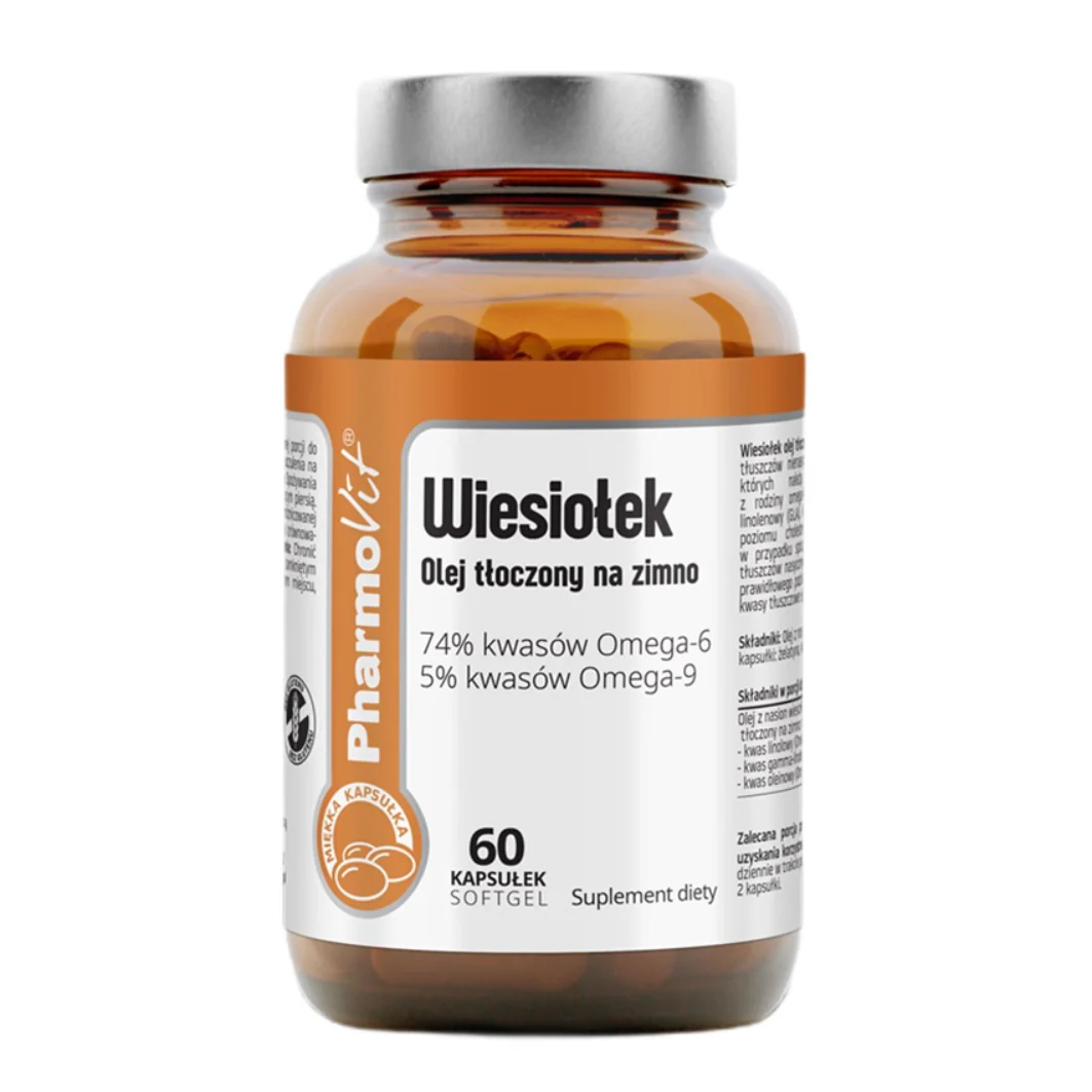 Wiesiołek olej tłoczony na zimno suplement diety 60 kapsułek - Image 3