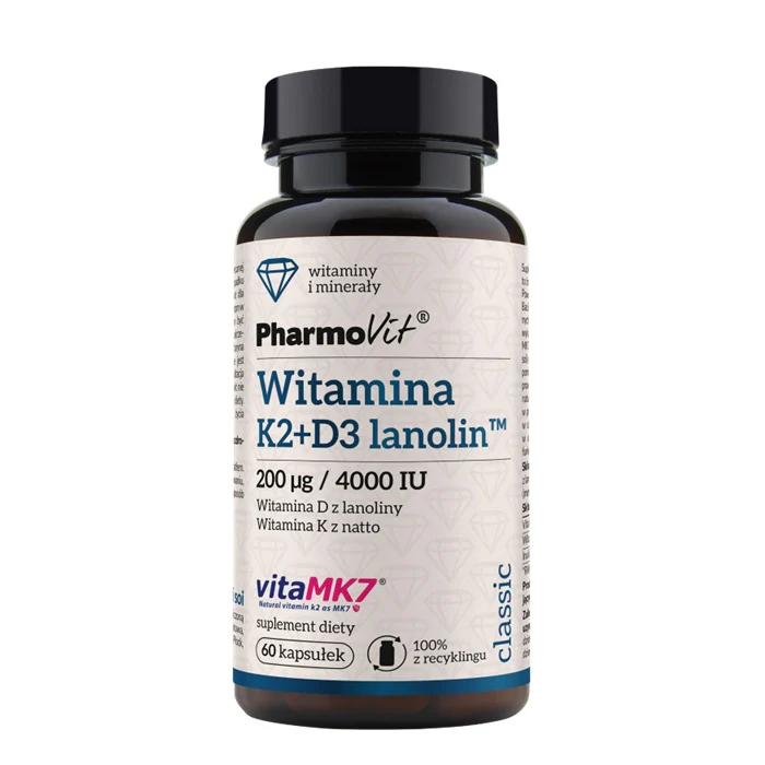 Witamina K2+D3 lanolin suplement diety 60 kapsułek