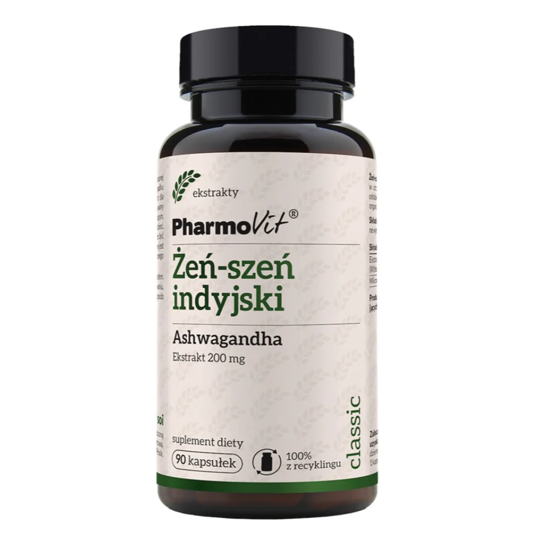Żeń-szeń indyjski Ashwagandha 20:1 200mg suplement diety 90 kapsułek - Image 4