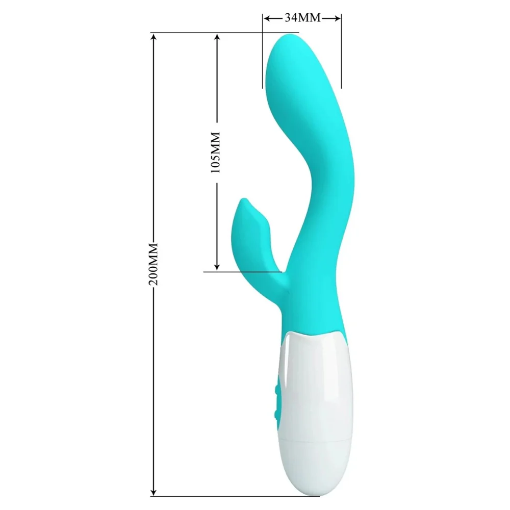 Brighty wibrator z 30 funkcjami wibracji Light Blue - Image 2