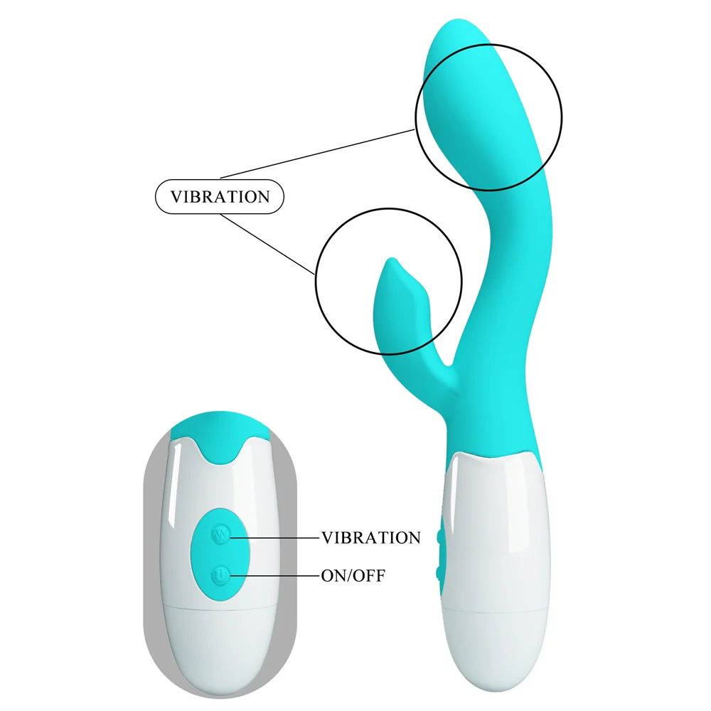 Brighty wibrator z 30 funkcjami wibracji Light Blue - Image 5