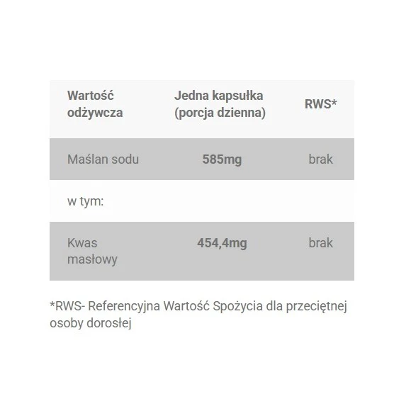 Maślan sodu 585mg suplement diety 120 kapsułek - Image 2