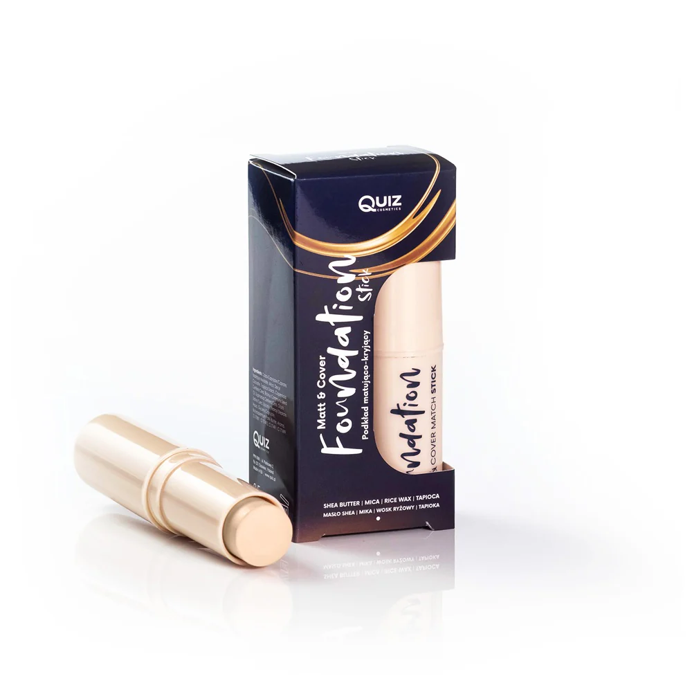 Matt & Cover Stick Foundation kryjący podkład w sticku wzbogacony olejem rycynowym i masłem shea 7.5g - Image 2
