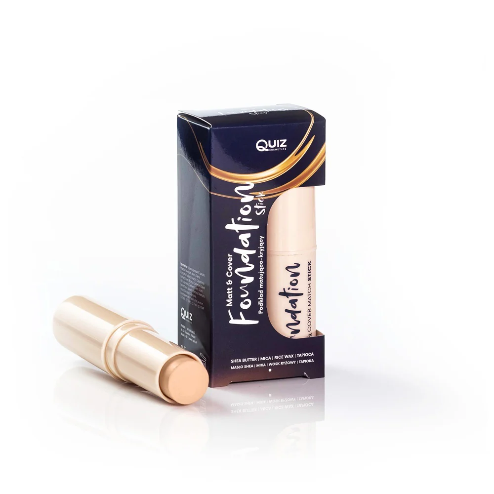 Matt & Cover Stick Foundation kryjący podkład w sticku wzbogacony olejem rycynowym i masłem shea 7.5g - Image 6