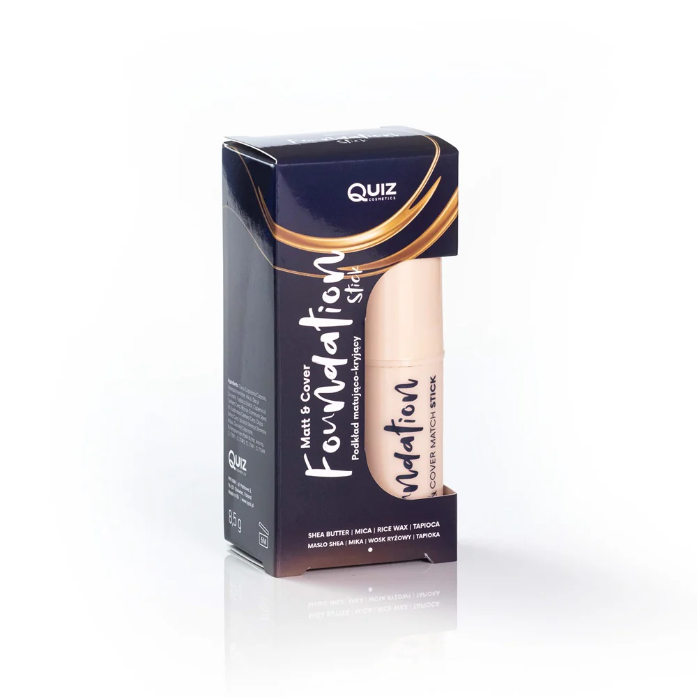 Matt & Cover Stick Foundation kryjący podkład w sticku wzbogacony olejem rycynowym i masłem shea 7.5g - Image 9