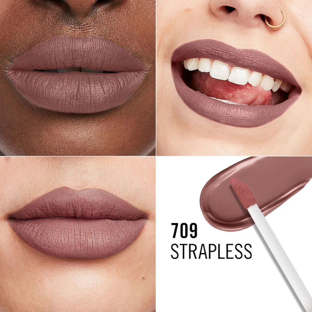 Lasting Mega Matte długotrwała matowa pomadka w płynie do ust 709 Strapless 7.4ml - Image 2