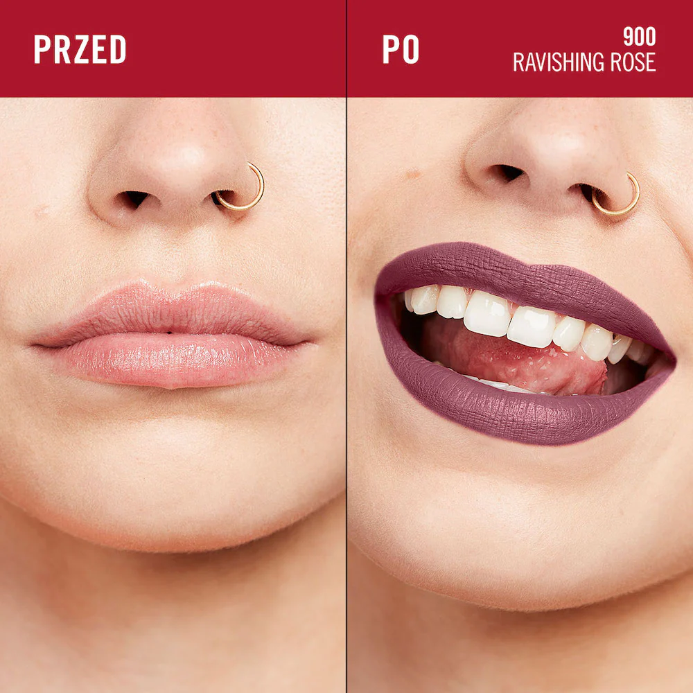 Lasting Mega Matte długotrwała matowa pomadka w płynie do ust 900 Ravishing Rose 7.4ml - Image 7