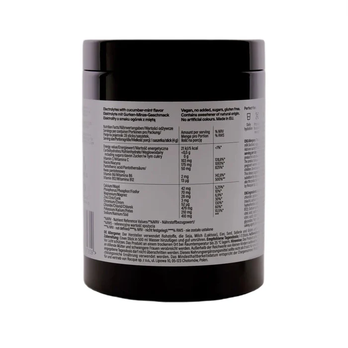 Hydrating Daily Electrolyte Blend nawadniająca mieszanka elektrolitów Ogórek i Mięta 28x4g - Image 6