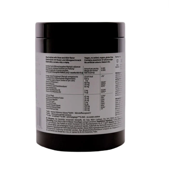 Hydrating Daily Electrolyte Blend nawadniająca mieszanka elektrolitów Róża i Mięta 28x4g - Image 5