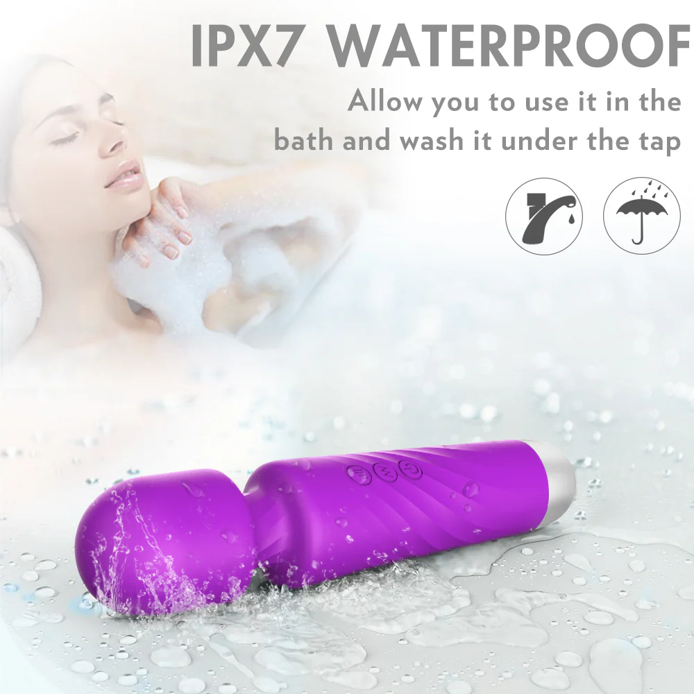 Hero masażer wand z 7 trybami wibracji i 4 szybkościami Purple - Image 10