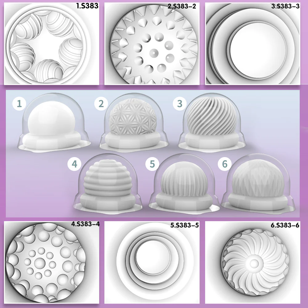 Jelly Cup zestaw dwustronnych masturbatorów w kształcie jajka 6szt - Image 4