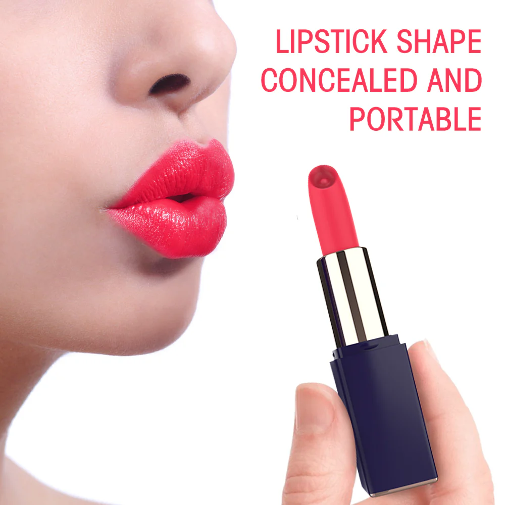 Lipstick dyskretny wibrator w etui z wymiennymi końcówkami z 9 trybami wibracji Black - Image 7