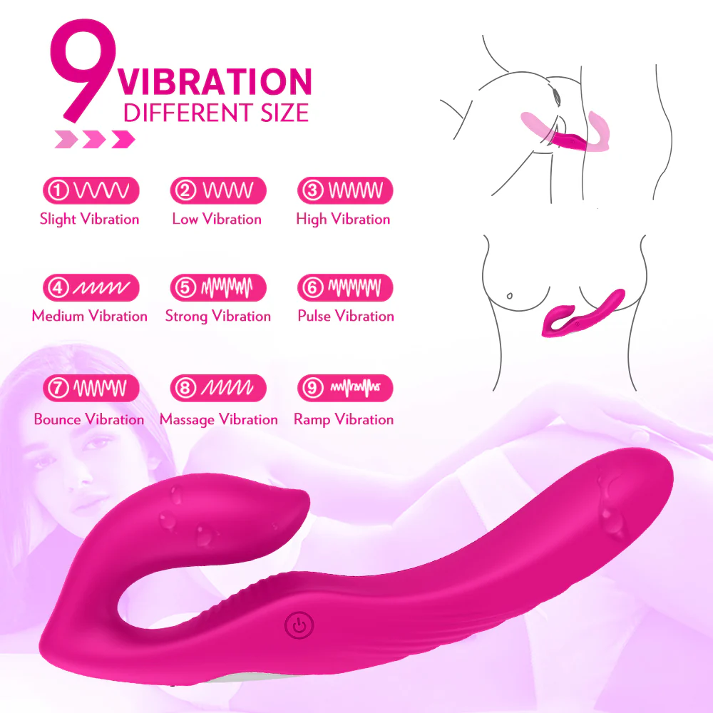 Nami wielofunkcyjny elastyczny wibrator dla par z 9 trybami wibracji Red Rose - Image 7