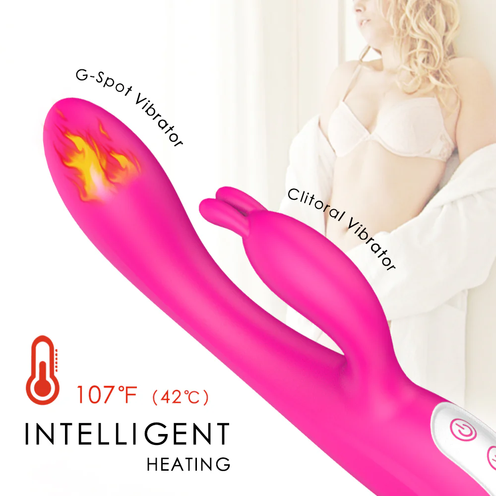 Naughty wibrator podgrzewany z 9 trybami wibracji Red Rose - Image 2