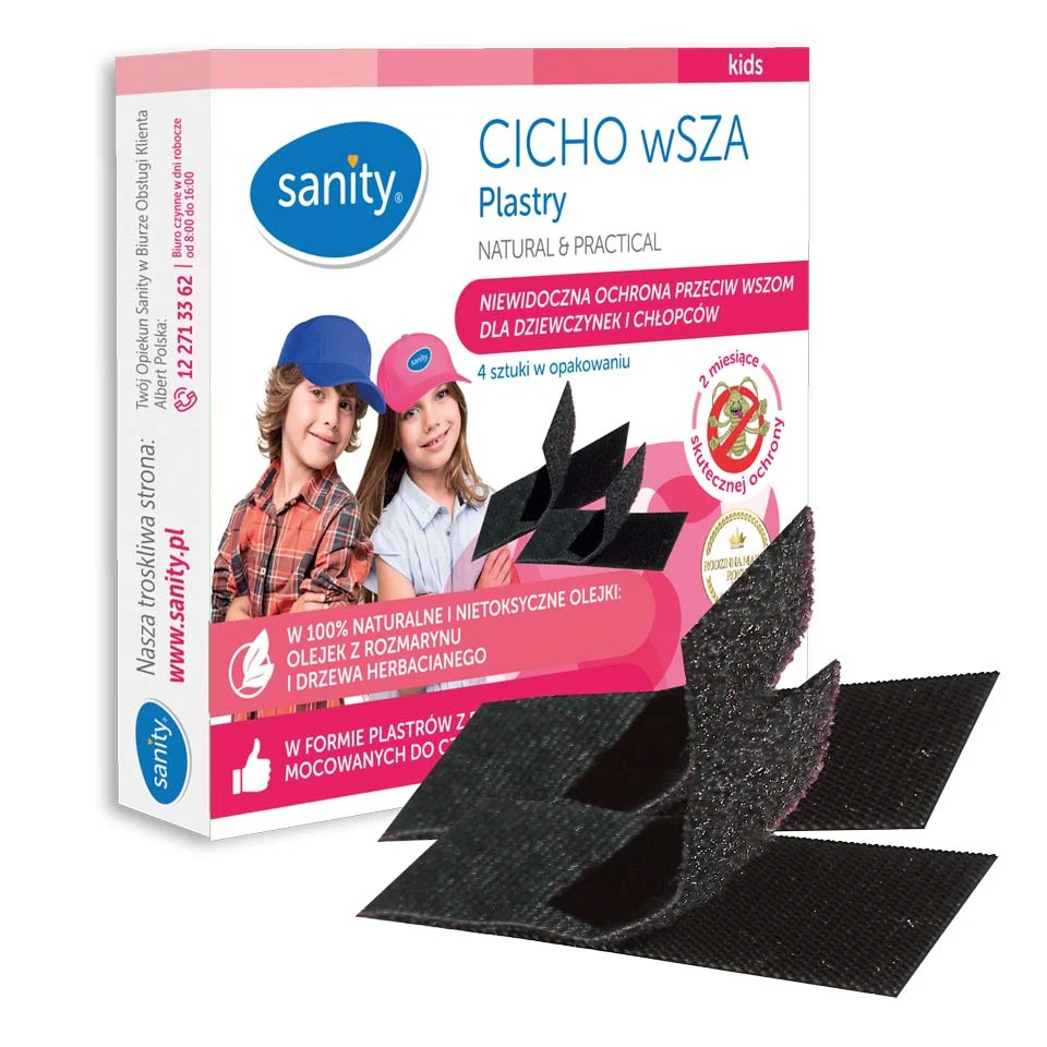 Kids CICHO wSZA plastry na wszy 4szt