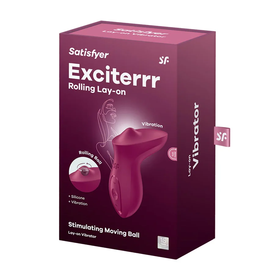 Exciterrr wibrator łechtaczkowy typu lay-on z koralikami Berry - Image 4