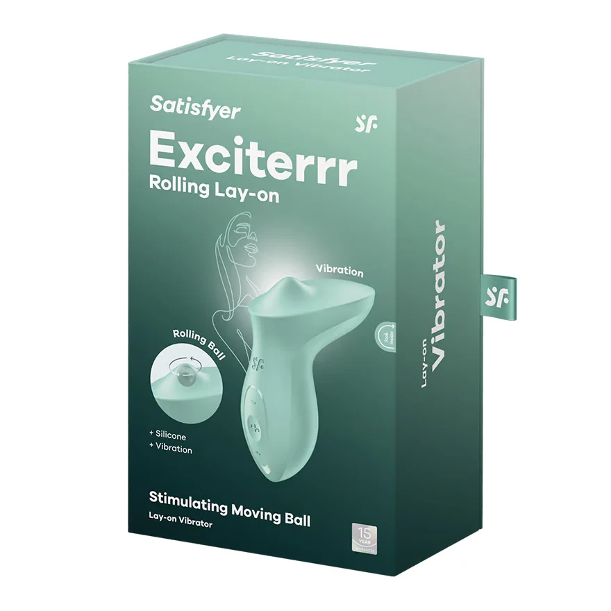 Exciterrr wibrator łechtaczkowy typu lay-on z koralikami Mint - Image 4