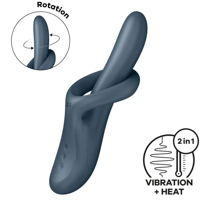Heat Flex 4 wibrator rotacyjny z funkcją podgrzewania Grey - Image 3