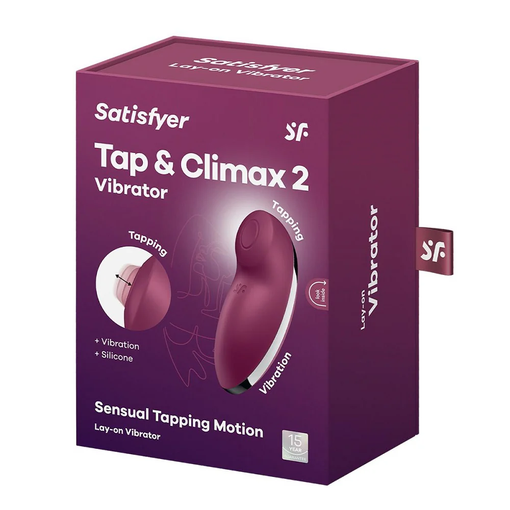 Tap & Climax 2 wibrator nakładany z funkcją stukania Red - Image 3