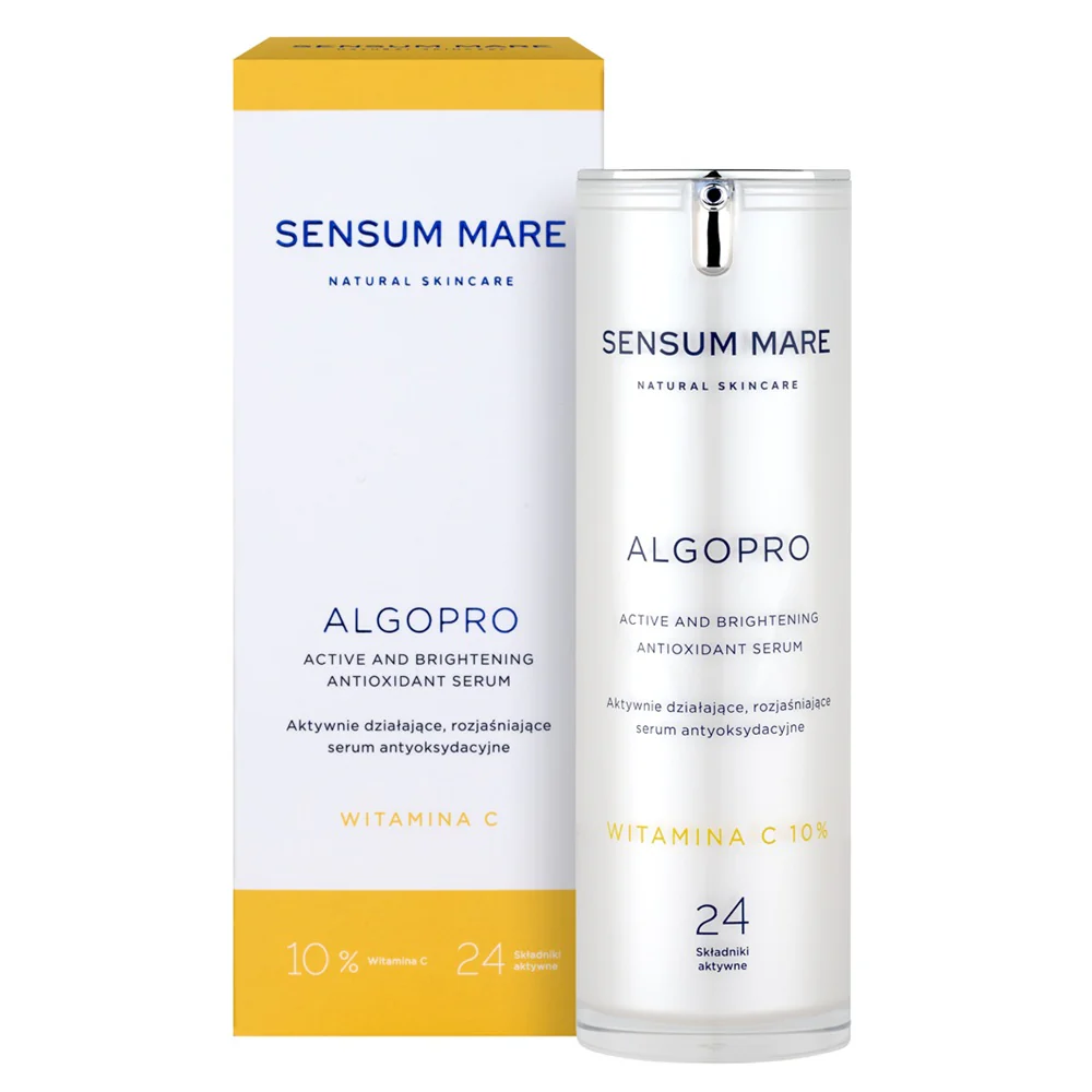 Algopro aktywnie działające rozjaśniające serum antyoksydacyjne z 10% witaminą C 30ml