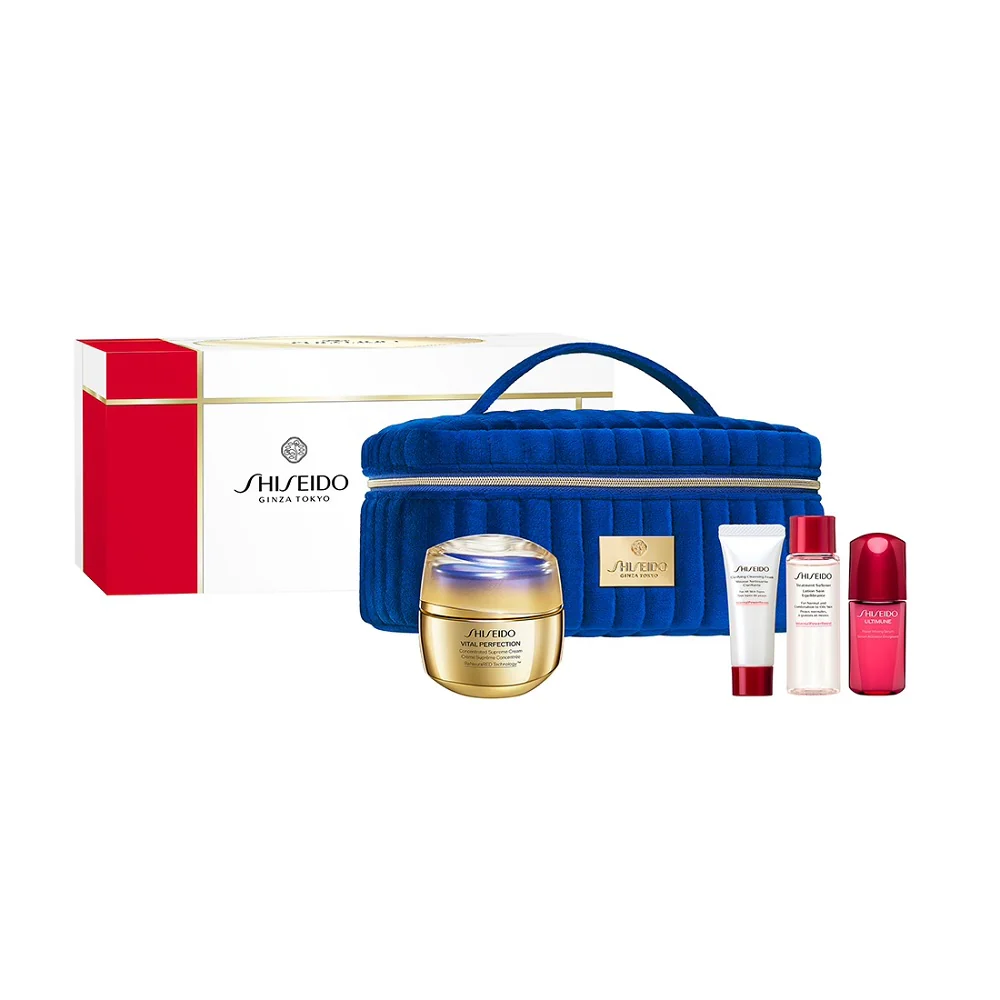 Lifting And Redensifying Supreme Ritual zestaw krem przeciwzmarszczkowy 50ml + pianka oczyszczająca 15ml + lotion do twarzy 30ml + serum do twarzy 10ml + kosmetyczka