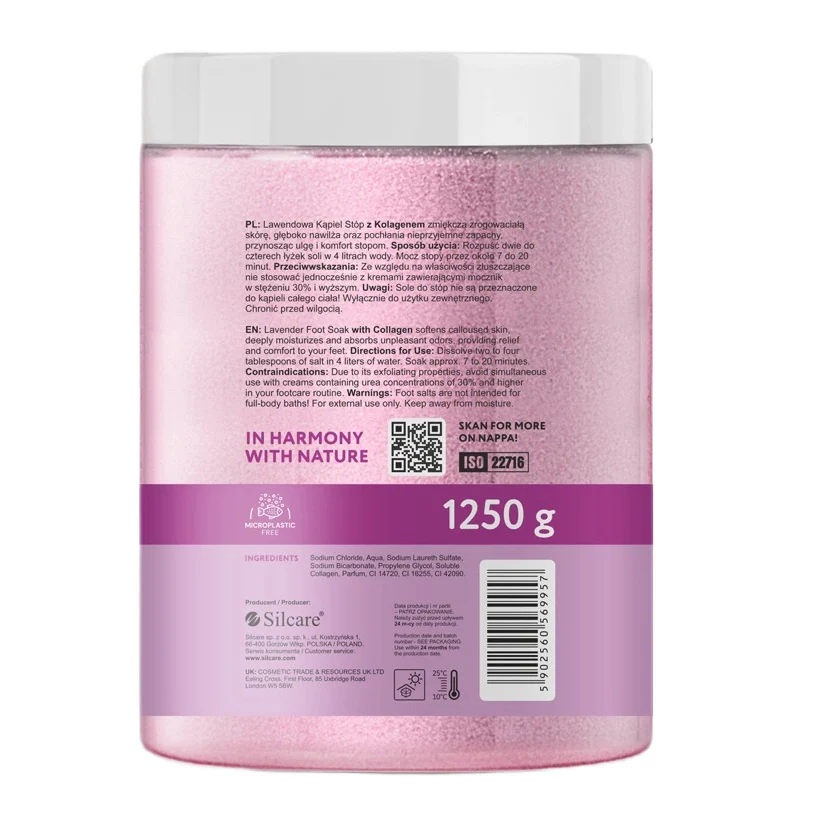 Nappa lawendowa sól odprężenie na zrogowaciały naskórek stóp 1250g - Image 2