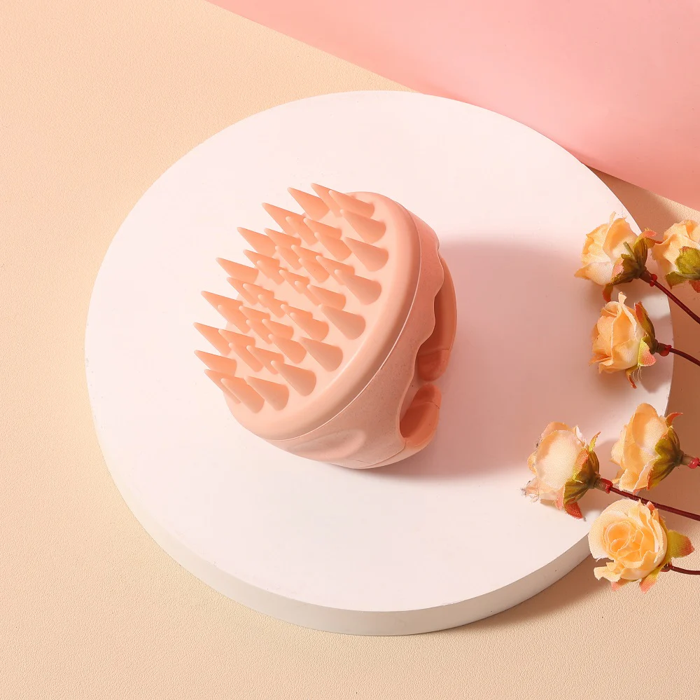 Aura Scalp Massager Shampoo Brush szczotka do mycia i masażu skóry głowy Nude Pink - Image 5