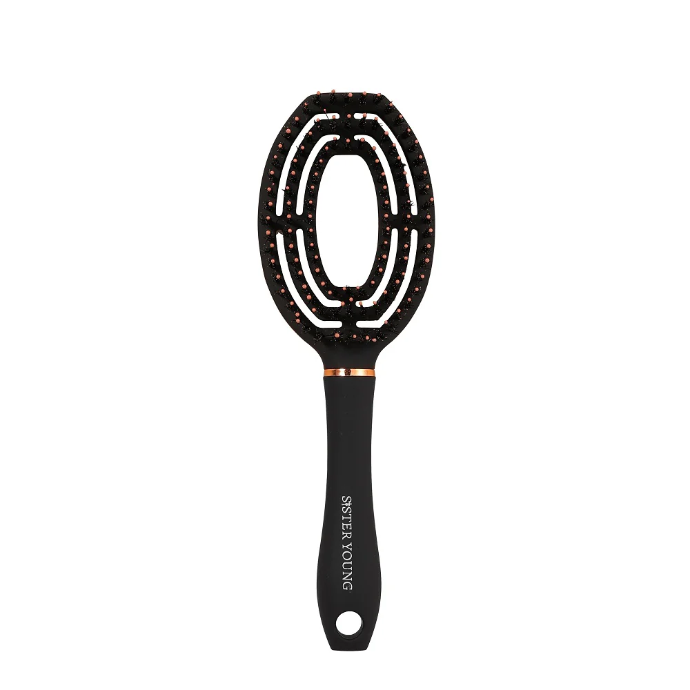 Coco Hair Brush szczotka do włosów z włosiem dzika Black