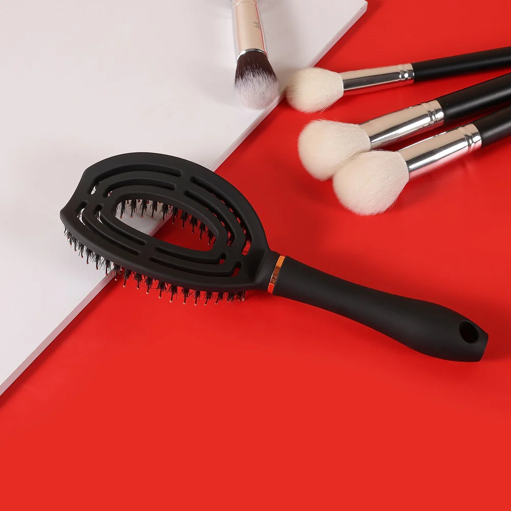 Coco Hair Brush szczotka do włosów z włosiem dzika Black - Image 2