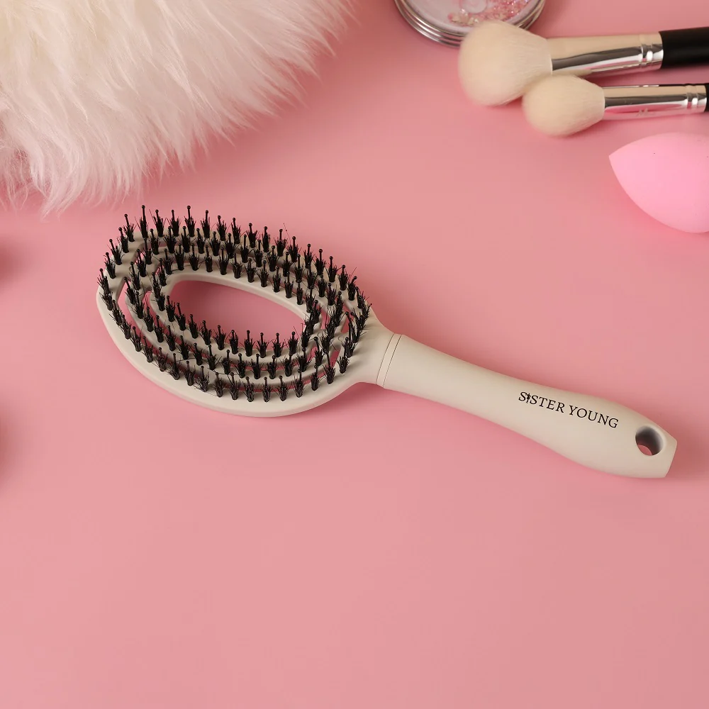 Coco Hair Brush szczotka do włosów z włosiem dzika White - Image 2