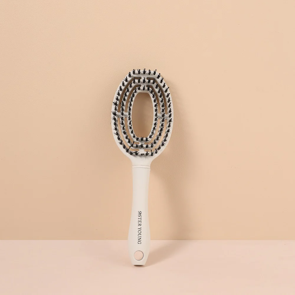Coco Hair Brush szczotka do włosów z włosiem dzika White - Image 6