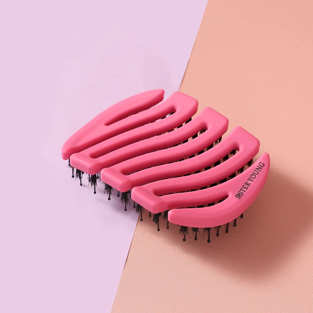Mila Pocket Hair Brush mała szczotka do włosów Fuchsia - Image 6