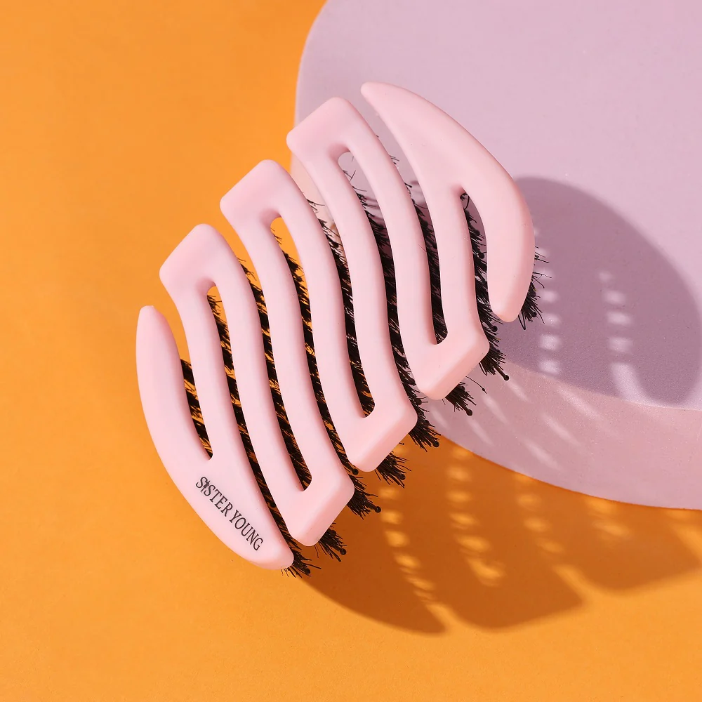 Mila Pocket Hair Brush mała szczotka do włosów Pink - Image 3