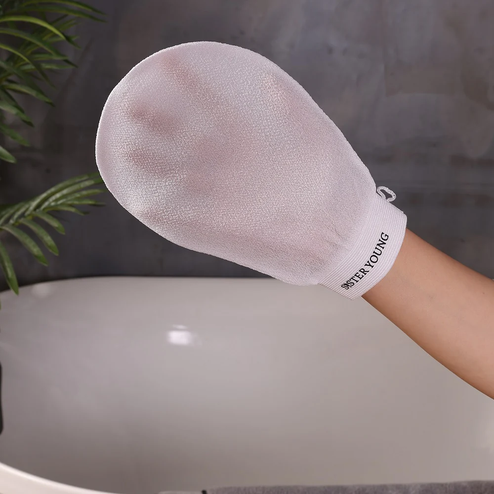 Nova Exfoliating Glove złuszczająca rękawica do peelingu ciała White - Image 4