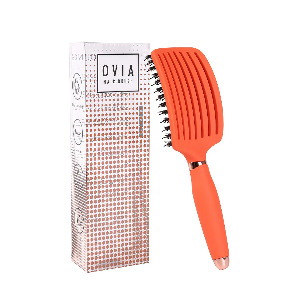 Ovia Hair Brush szczotka do włosów z włosiem dzika Apricot - Image 3