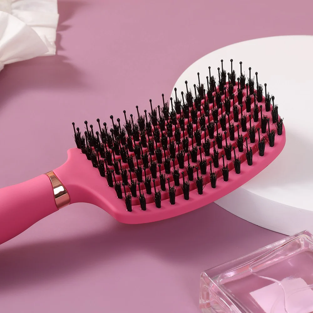 Ovia Hair Brush szczotka do włosów z włosiem dzika Fuchsia - Image 6