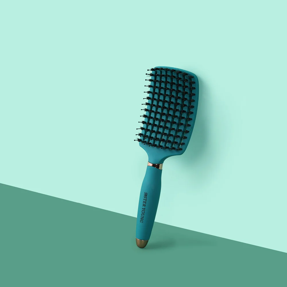 Ovia Hair Brush szczotka do włosów z włosiem dzika Green - Image 2
