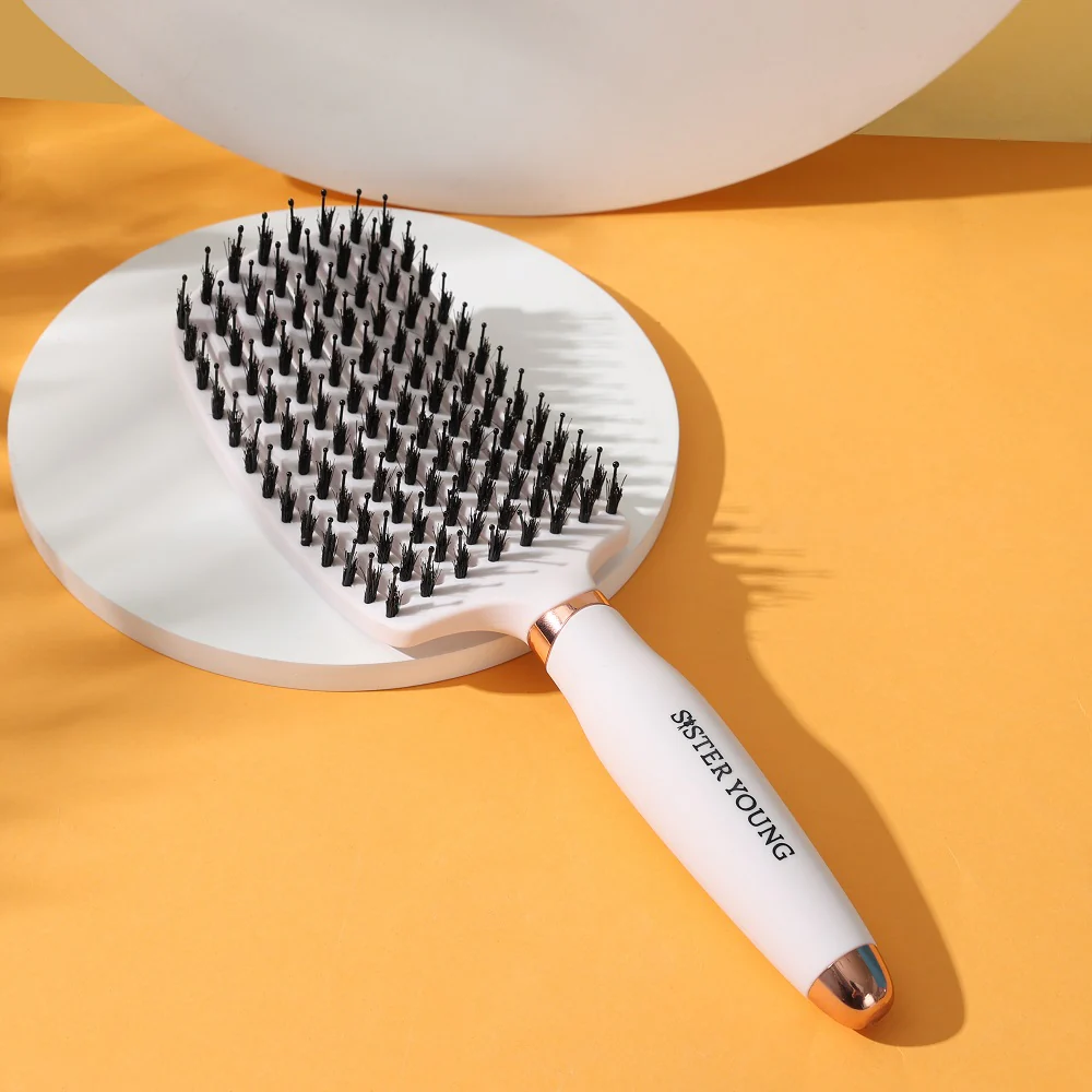 Ovia Hair Brush szczotka do włosów z włosiem dzika Nude - Image 2