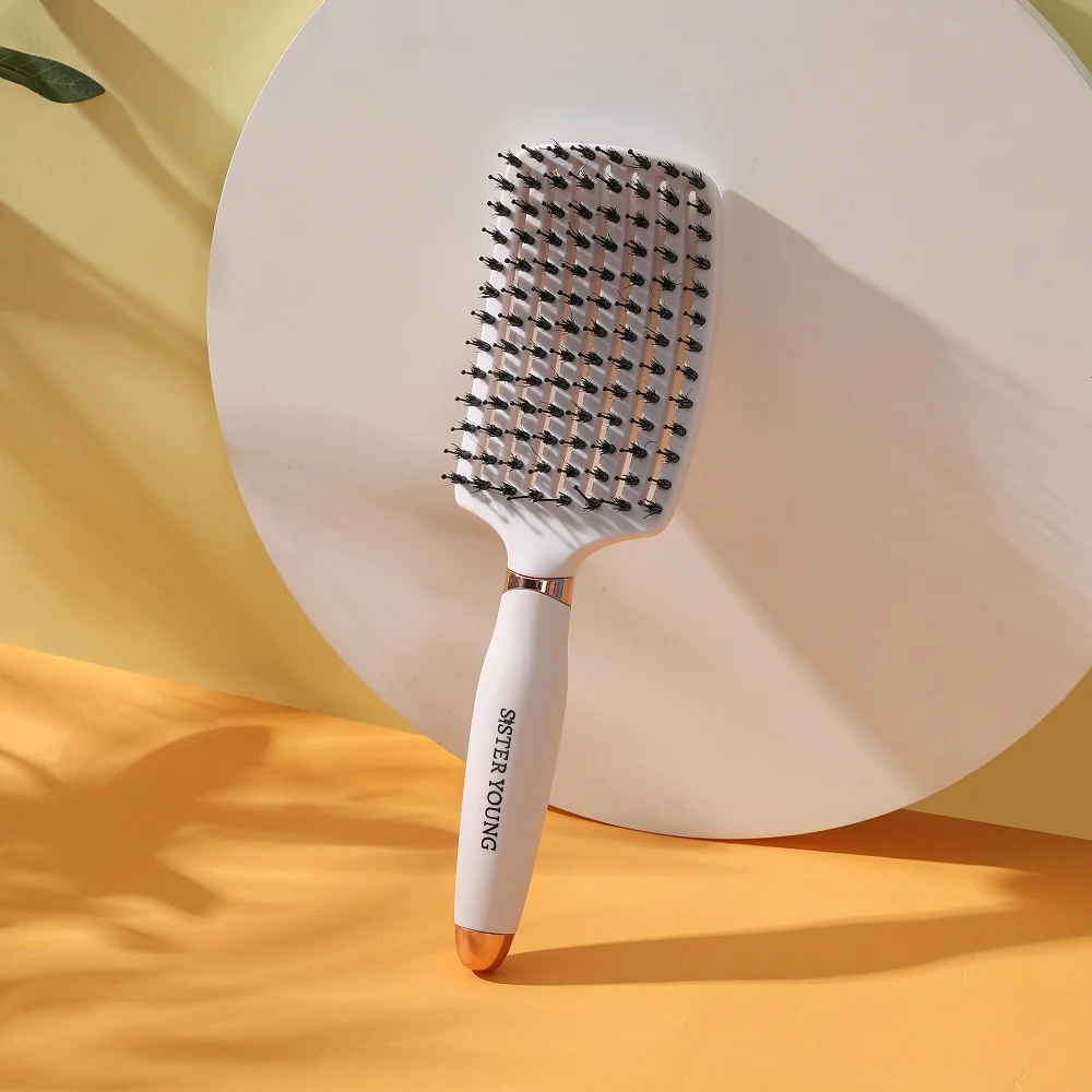 Ovia Hair Brush szczotka do włosów z włosiem dzika Nude - Image 5