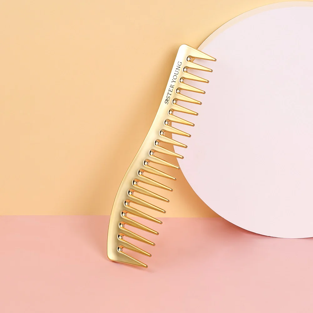 Zuri Styling Hair Comb grzebień do włosów Gold - Image 2
