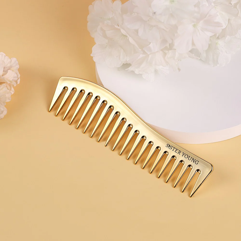 Zuri Styling Hair Comb grzebień do włosów Gold - Image 4