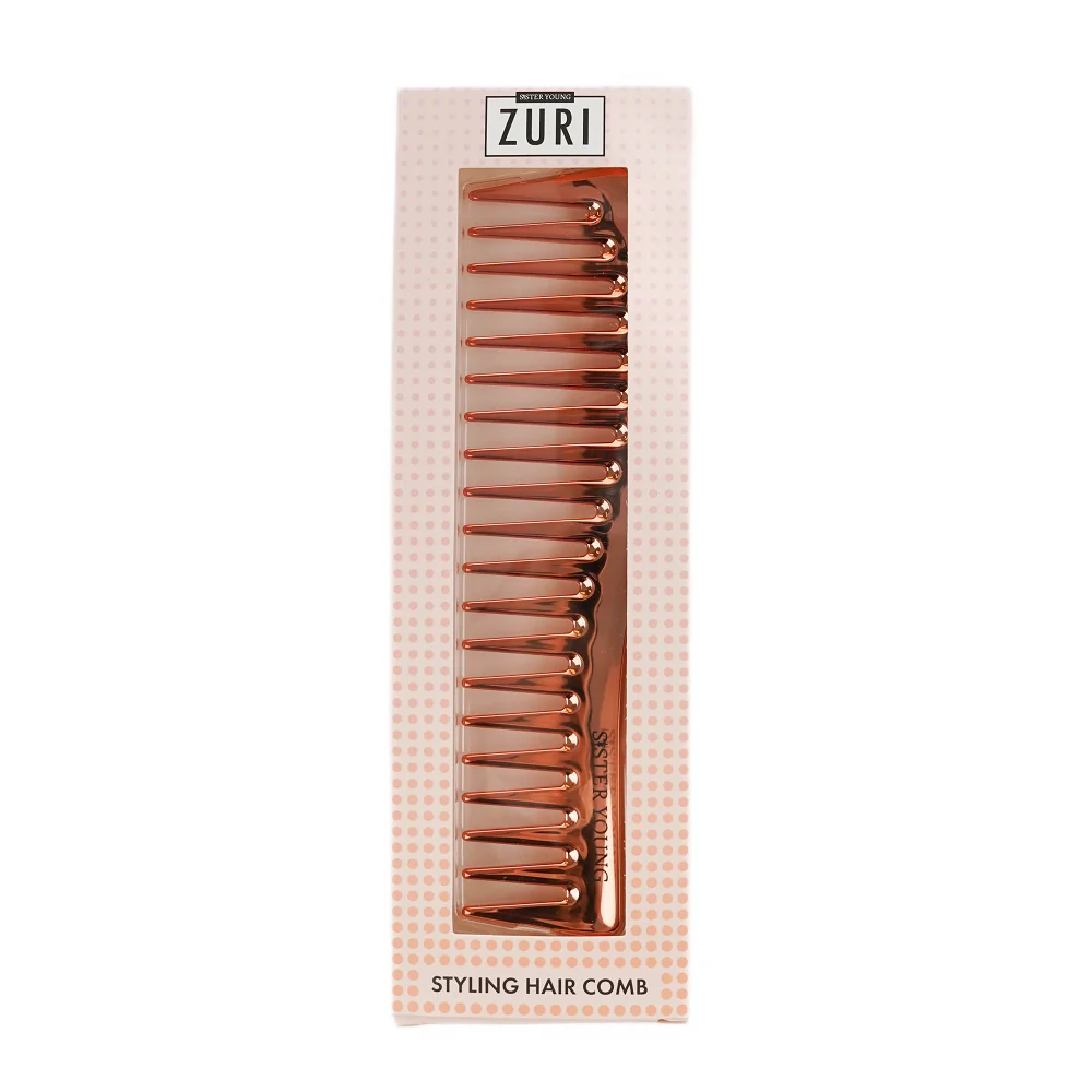 Zuri Styling Hair Comb grzebień do włosów Rose Gold - Image 3