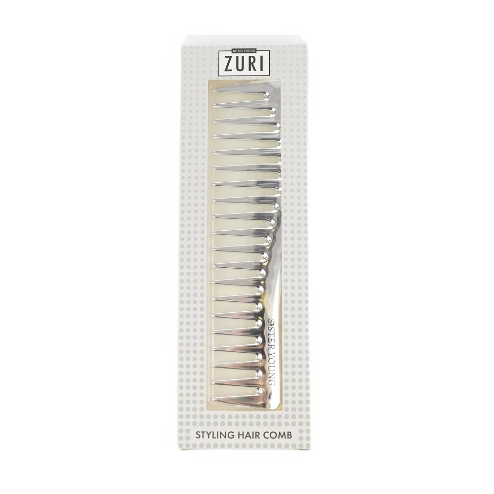 Zuri Styling Hair Comb grzebień do włosów Silver - Image 2