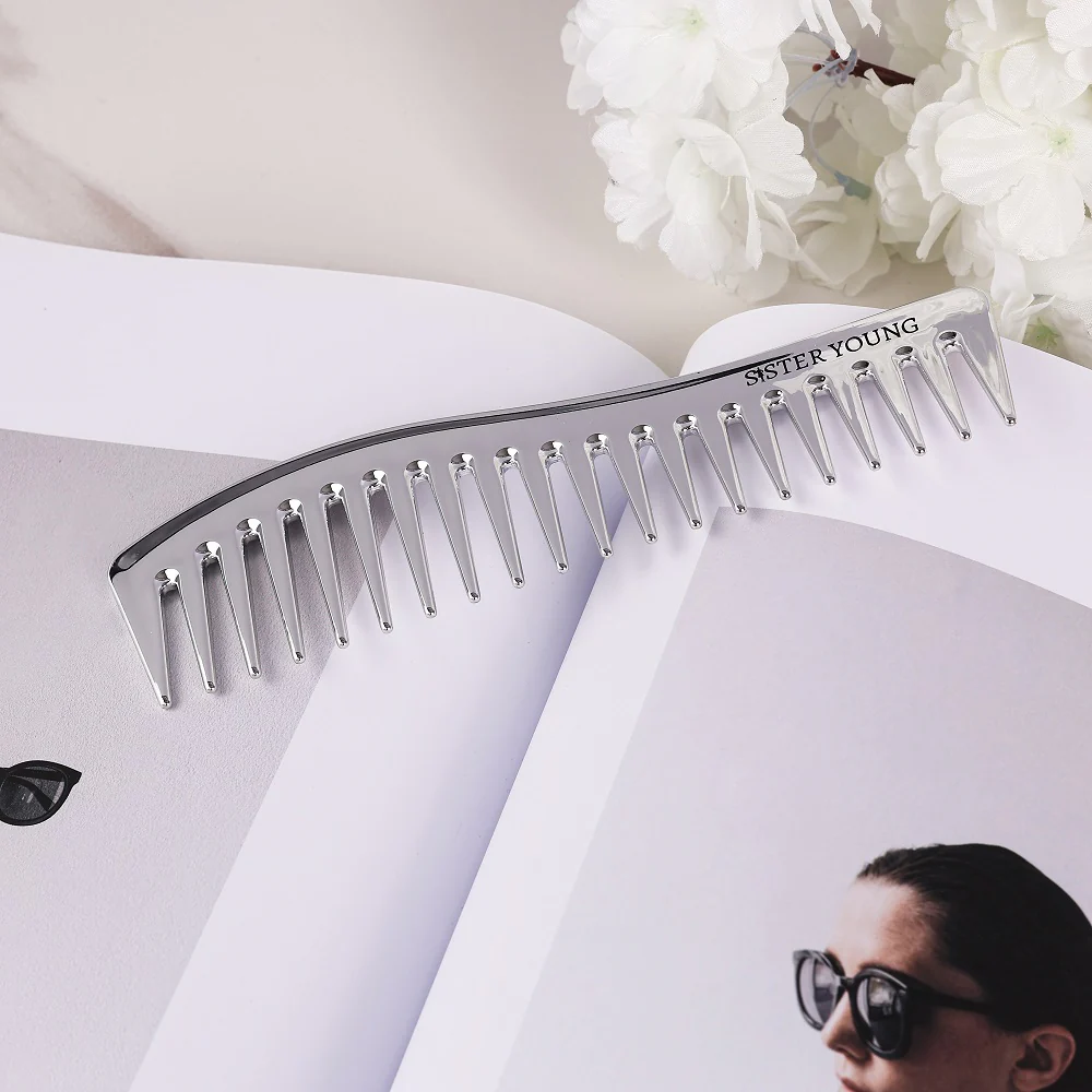 Zuri Styling Hair Comb grzebień do włosów Silver - Image 4