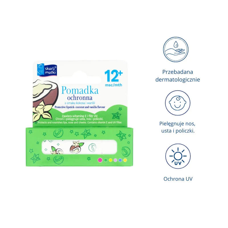 Pomadka ochronna o smaku kokosa i wanilii 6.5g - Image 3