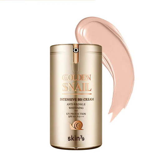Golden Snail Intensive BB Cream Anti-Wrinkle Whitening SPF50+ przeciwzmarszczkowy krem BB ze śluzem ślimaka Naturalny Beż 45g