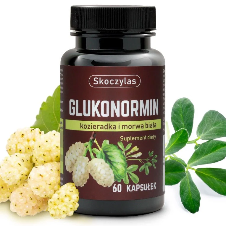 Glukonormin kozieradka i morwa biała suplement diety 60 kapsułek - Image 2